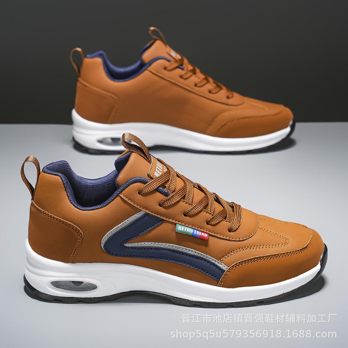 

Новые повседневные спортивные туфли на толстой подошве, увеличивающие рост, для бега на открытом воздухе, удобные, нескользящие, износостойкие, амортизирующие, универсальные, для улицы, мужские 44 коричневый