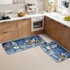 Christmas Snowman Kitchen Mat Home Decor Bedroom Hallway Balcony Rugs Bathroom Non-slip Entrance Mat Christmas Decorations