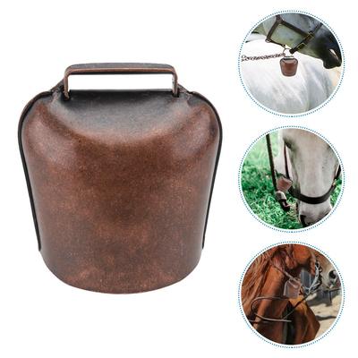 Verdickte Kuh für große Tiere Langlebige Outdoor-Schafsglocke Klarer Klang Rustikale Eisen-Vintage-Metallglocke für Hundehalsband