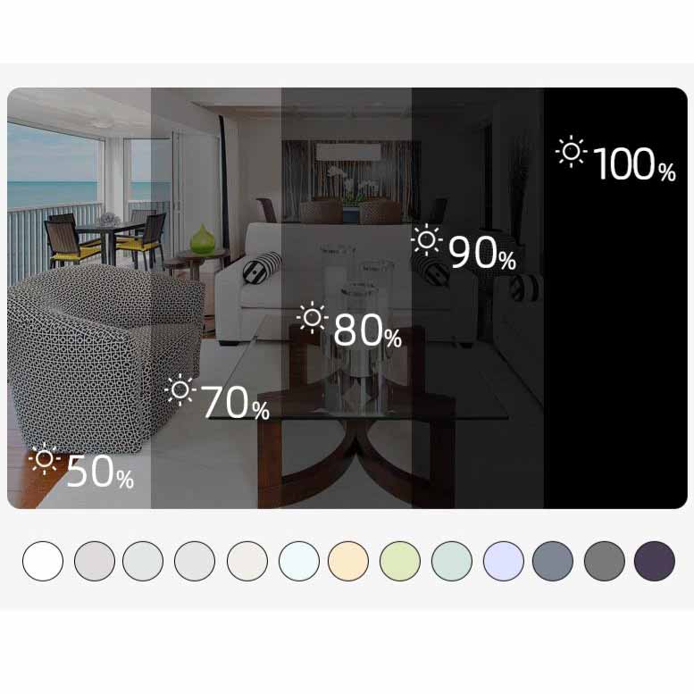 Einfarbige Verdunkelungsvorhänge mit hoher Präzision, thermisch isoliert, Fensterdekoration