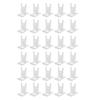 AEE4-30Pcs Tray Rack Clear Stand Frame Holder Stand Plastic Clear Plates Holder Metal Brackets Clear Display Shelf