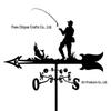 Weather Vane Ornament: Outdoor Wrought Iron Spray-Painted Roof Decoration Metal Craft
