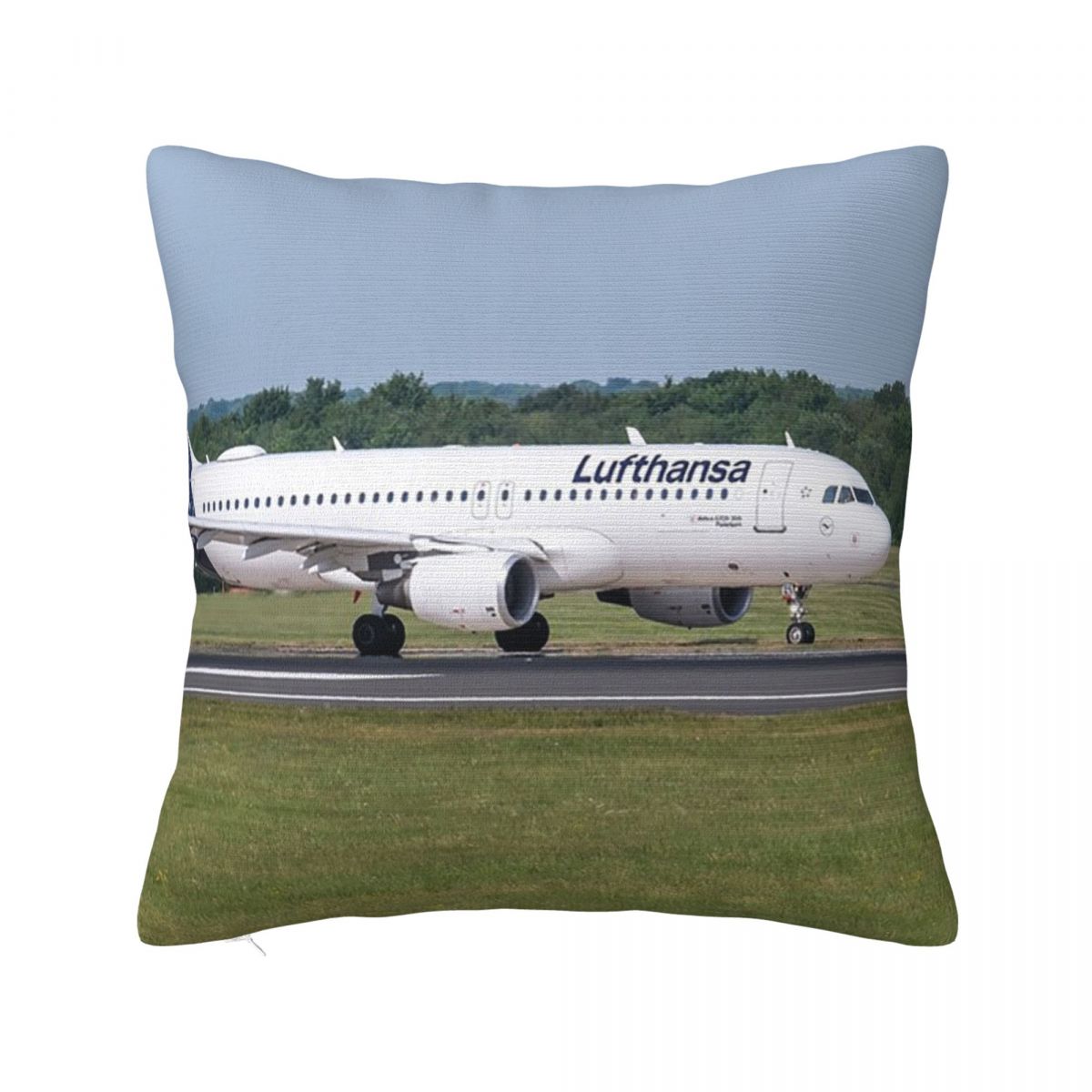 

Deutsche Lufthansa Vintage Square Pillowcase Cushion Cover Pillow Case Throw Pillow Cover for Home Sofa Living Room 12x12Inch