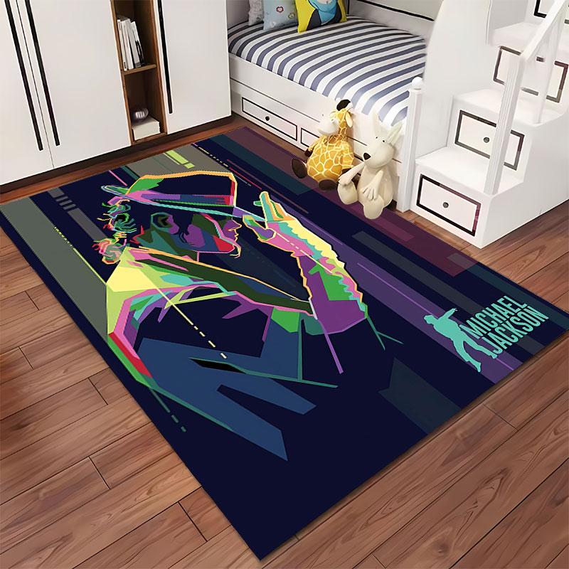 Colorful Michael Jackson Artwork suitable as a non-slip mat for the living room or bedroom sofa