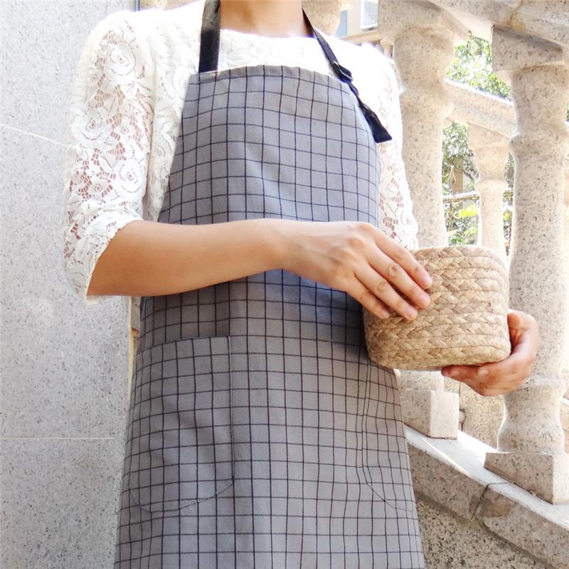 

70x75 см хлопковый классический геометрический полосатый клетчатый фартук без рукавов для взрослых домашняя кухня кулинария выпечка чистящий инструмент