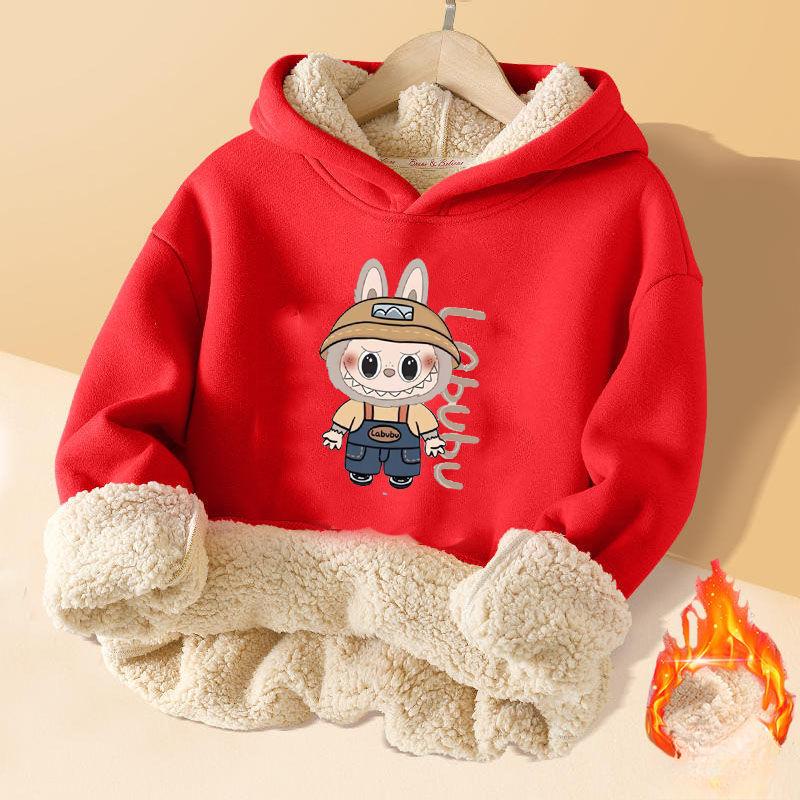 

Толстовки с капюшоном из овчины для мальчиков и девочек и детские повседневные куртки 130