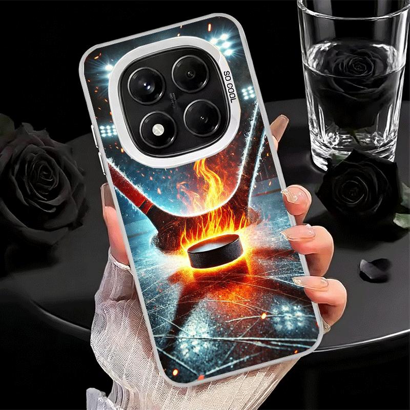 Ice Hockey Rink Sport Shockproof Phone Case for Xiaomi Redmi Note 15 14 13 12 Pro Plus 11 11S 11T 5G Cover Anti Fall Fundas