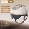 BIBEE Electric Motorcycle Helmet Summer Breathable Electric Bike Open Face Helmet Men Women Dual Lenses Jet Scooter Half Helmets
