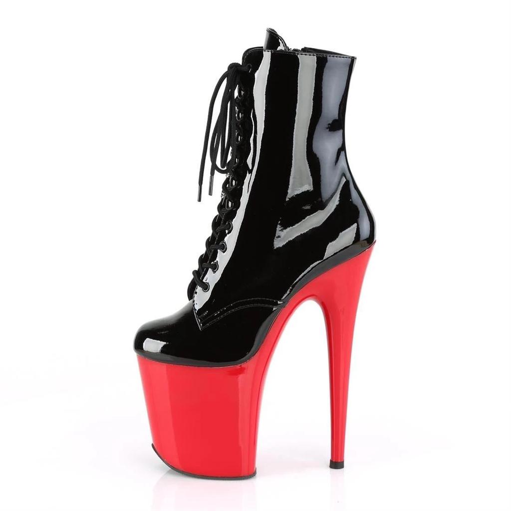 Stivali Stiletto 20cm Stivaletti Bassi, Nuovi Stivali in Vernice, Stivali con Suola a Tacco Alto da Palcoscenico da Nightclub, Scarpe da Pole Dance YKC