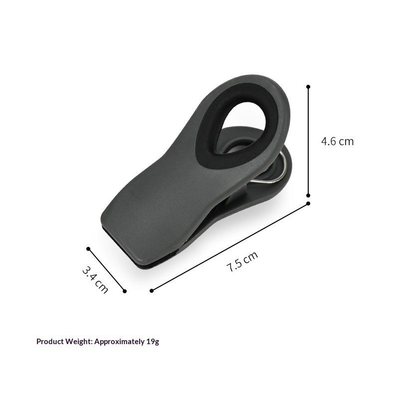 

[HGS]Non-slip Refrigerator Magnetic Clip Moisture-proof Food Grade Strong Magnet Memo Note Magnet Clip Food Sealing Clip Food сірий колір