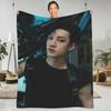Bang Chan Flannel Throw Blanket Soft Warm Gun Print for Living Room Travel Bedspread Sofa Bed Cover