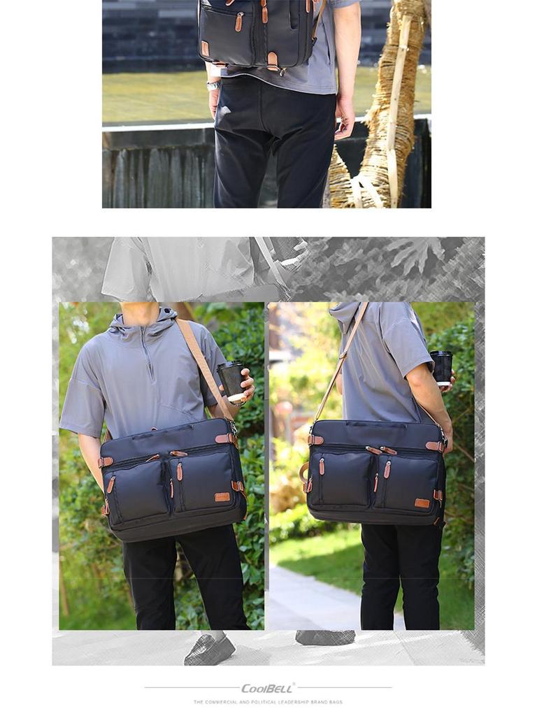 Mångsidig Canvasryggsäck för Män med Hög Kapacitet