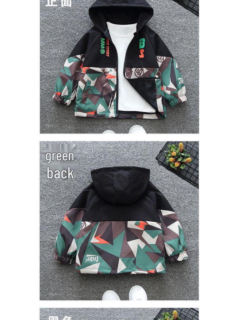Autumn 2025 Camouflage Windbreaker for Boys - Trendy Children's Casual Jacket for Small and Medium Sizes