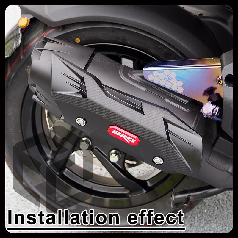 For SYM DRGBT MMBCU DRG 150 158 Motorcycle Exhaust Cover Heat ulation Cover Muffler Cover Combat Wind Exhaust pipe decoration