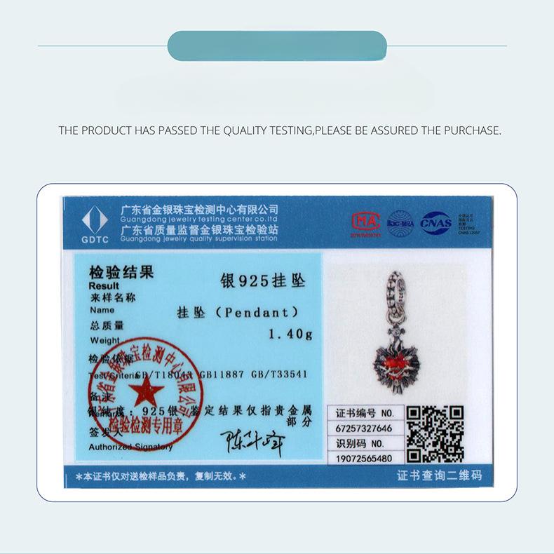 Vintage Cross Love Pendant Accessories Popular S925 Sterling Silver Sacred Heart Diy Beads