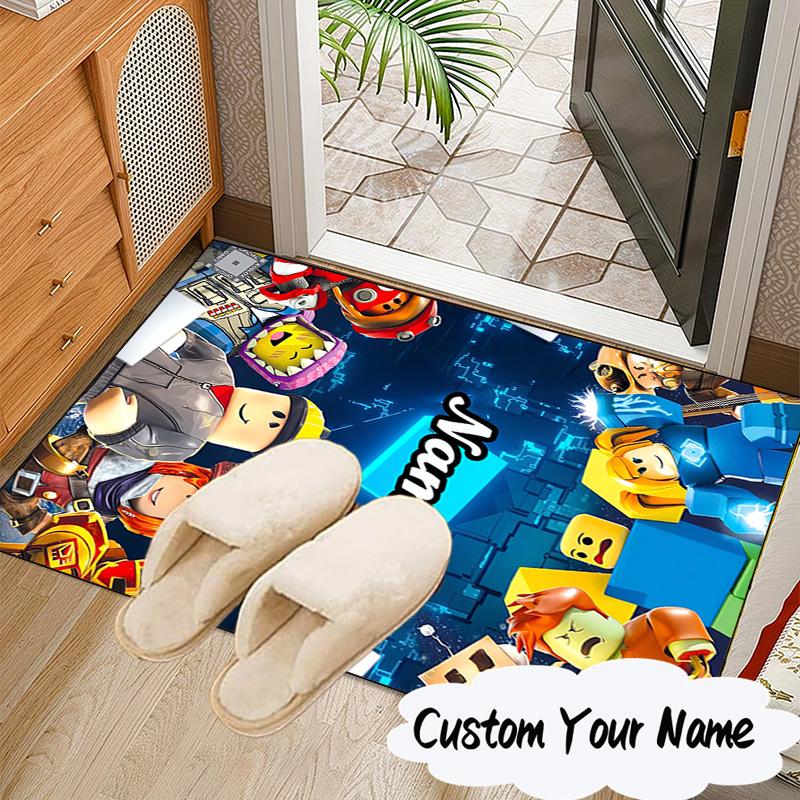 Custom Name Ro-blox Adventure Quests Carpet, Chair Rug,Area Rug for Office Bedroom living rooms bedroom, Doormat decor Christmas fan gifts