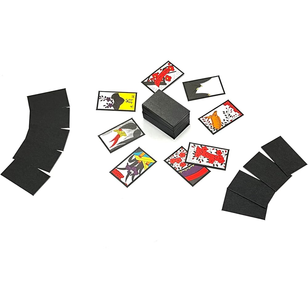 Genroku Hanafuda Karten, Authentisch Rückseitig, Hachi-Hachi, Koi-Koi, Oicho-Kabu, 48 Karten, Kunststoffetui, Hergestellt in Japan, Angel Playing Cards, HAGE