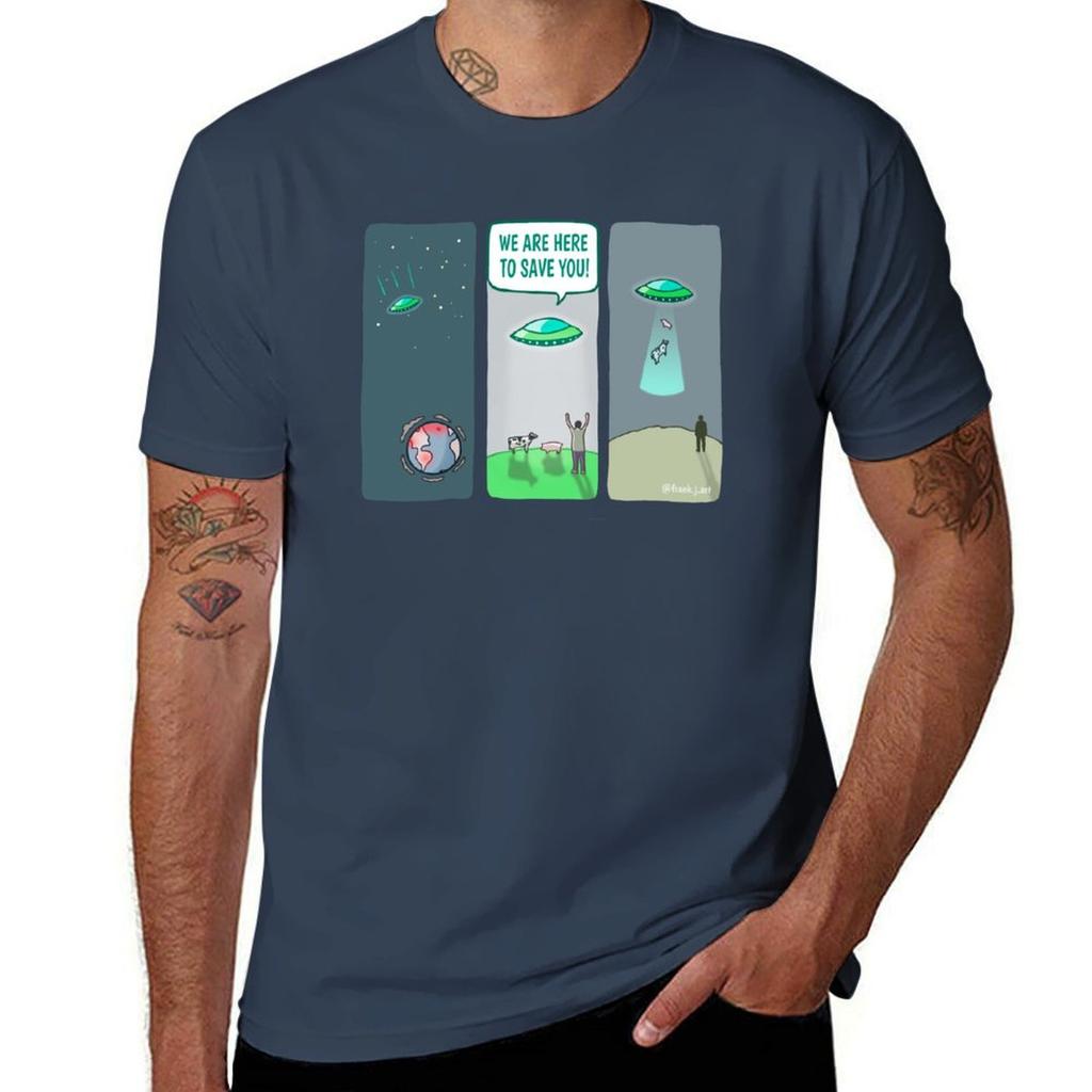 Aliens To the Rescue TShirt Casual Minimalist Short Sleeve Top