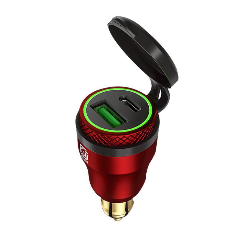 Waterproof Motorbike 12V 24V QC3.0 USB Type C PD Fast Charger Power Adapter Hella DIN Plug Socket for BMW Ducati Motorcy