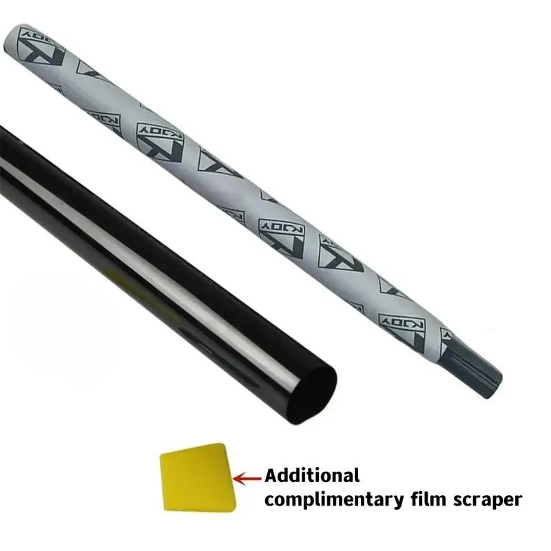 3Mx50CM VLT Schwarze Auto-Fensterfolien Tönungsfolie Haus-Fensterglas Solar-UV-Schutz Aufkleberfolien Perlenbaumwolle Klebekarton PAC