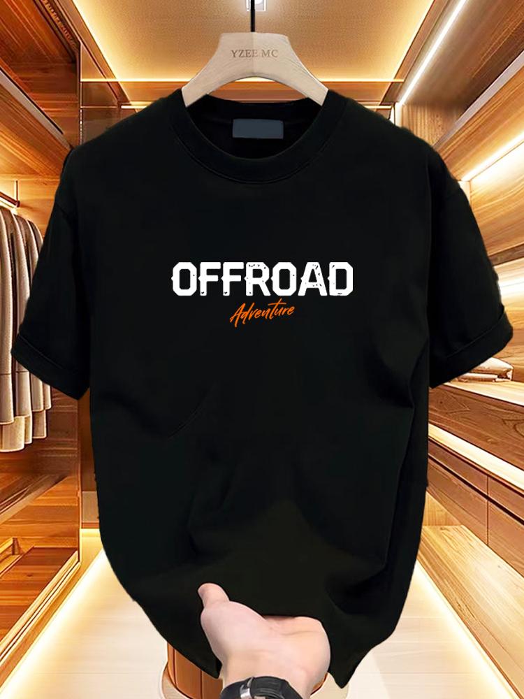 New Cool Offroad Versatile Adult Mens Fashion Tshirt 100 Cotton Loose Casual Comfortable Refreshing Breathable Shortsleeved