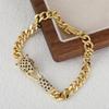 European and American New Women's Fashion Hip-hop Jewelry Stone Leopard Bracelet Bracelet Bracelet