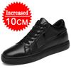 Fashion Sneakers Man Elevator Shoes Height Increase Insole 10cm White Black Taller Shoes Men Leisure Fashion Leather Sports Plus Size 44