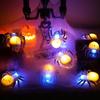 16pcs Halloween Light Up Spider Figurine, Realistic LED Glowing Spider Statue, Indoor & Outdoor Home Party Decorations