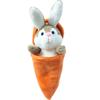 Cute Carrot Bunny Plush Toy Pendant For Bags And Keys, Soft Short Plush, 15cm Height