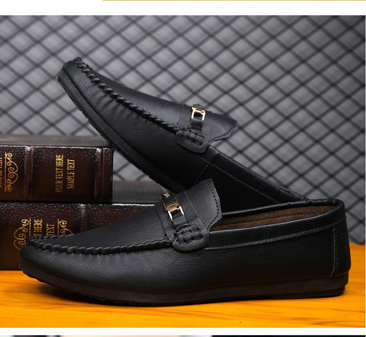 Fashion Leather Men Shoes Dress Penny Slip On Loafers Genuine Leather Business Shoes Men Soft Wedding Casual Shoes For Man