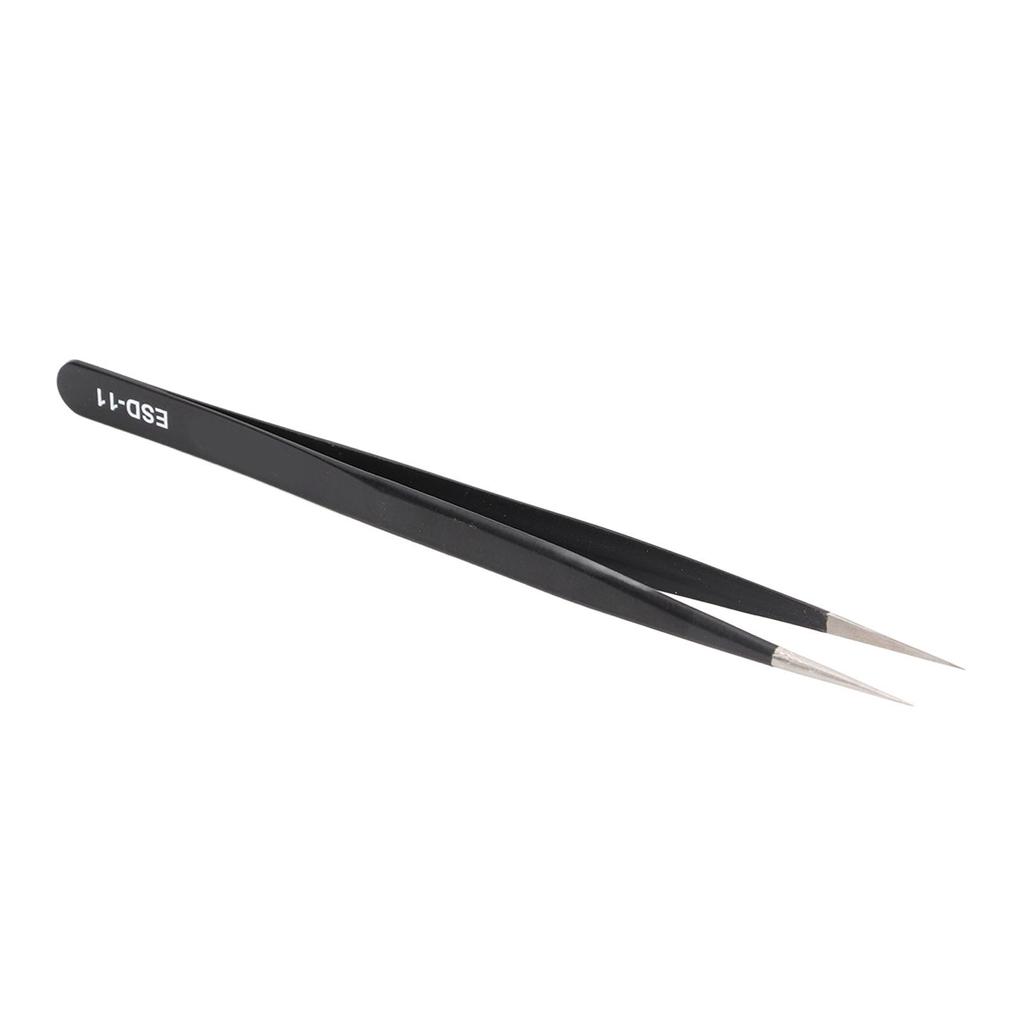 Static Resistant Tweezer Stainless Steel Non Magnetic Accuracy Straight Head Tweezer for Laboratory