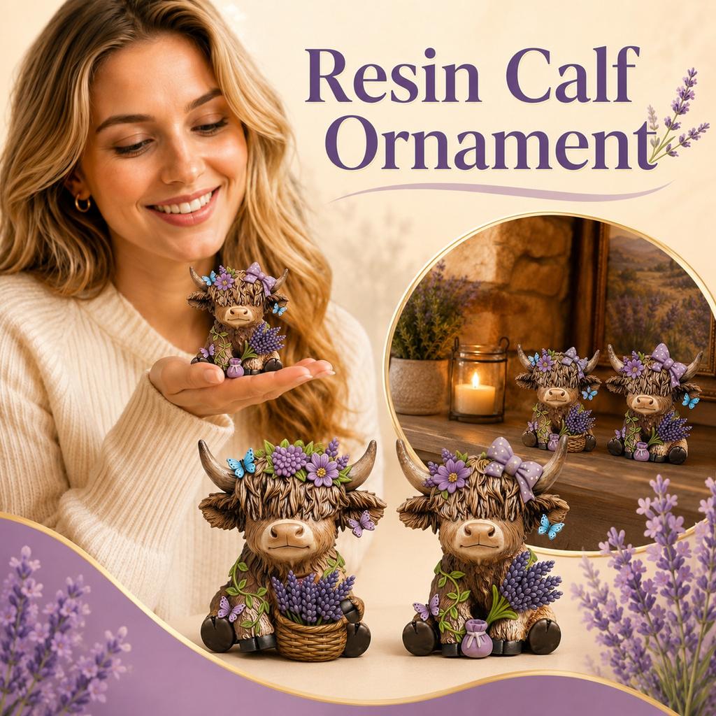 Resin Cow Figurine Set for Home Decor Tabletop Ornaments for Shelf and Desk