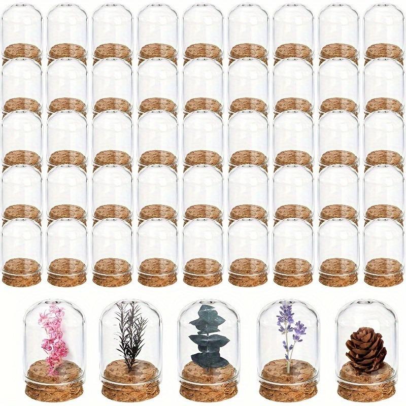 24 Pack Glass Cloche Dome Wedding Decorations Glass Bottles with Cork Stoppers Decoration Message Glass Bottle Vial Cork Candy