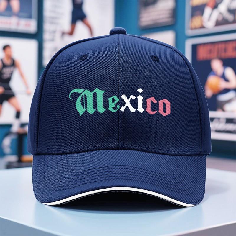 Mexico Gothic Print Baseball Cap Unisex Adjustable Polyester Casual Outdoors Baseball Hat