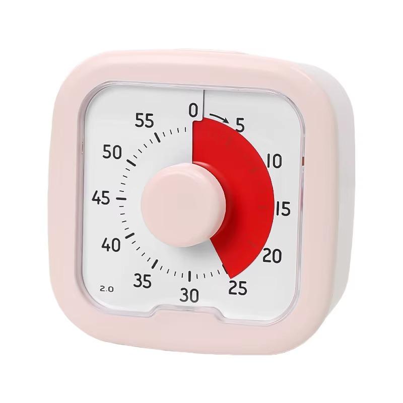 Visual Timer for Kids 60 Min Silent Countdown Clock Time Management Tool for Study Focus ADHD Classroom Kitchen Gadget