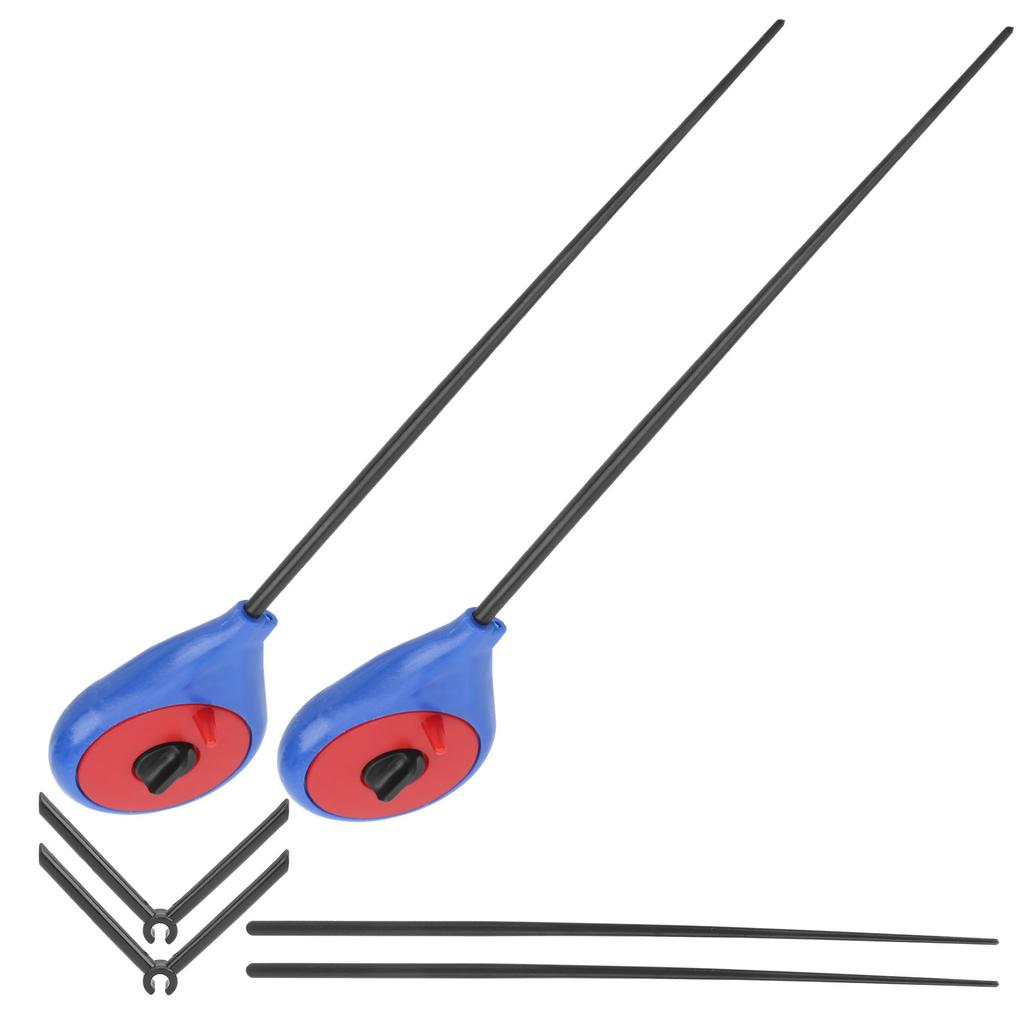 2 Set Vinter Bärbart Mini Isfiskespö Enkelt Fiskespö Enhet TillbehörskitBlå