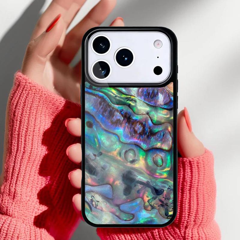 

Paua Abalone Shell Phone Case for iPhone 17 Air 16e 15 14 13 Pro Max Back Cover for 12 11 Pro Coque iPhone 16 Pro