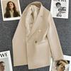 Women's Casual Solid Color Three-quarter Sleeve Pocket Shirt  Jacket
