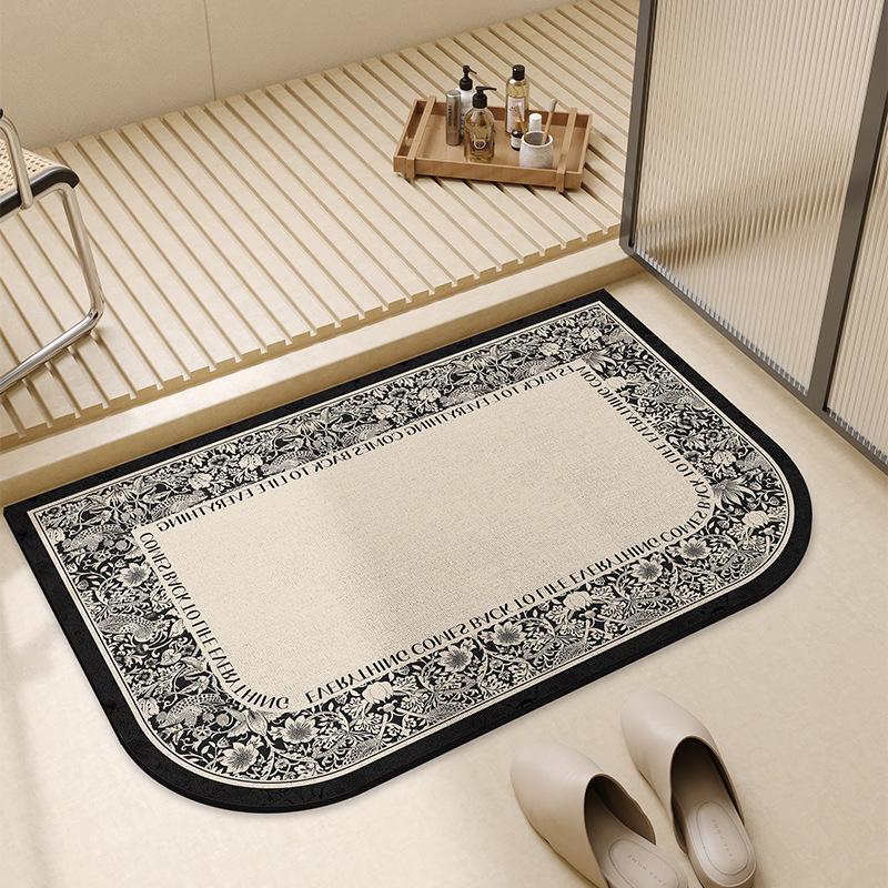 Nordic Light Luxury Non-Slip Diatomaceous Earth Bath Mat - Quick Dry, Water Absorbent, Stain Resistant Foot Pad for Bathrooms