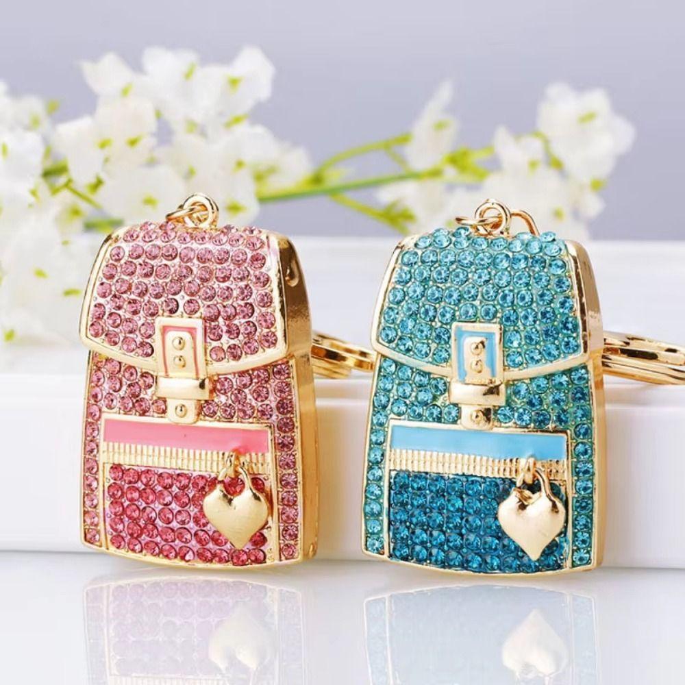 Fully-jewelled Car Key Pendant Color Mixing Bag Accessories Pendant  Bag Decoration