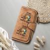 Cute Bird Print Purse Funny Quote Faux Leather Wallet Casual Card Holder