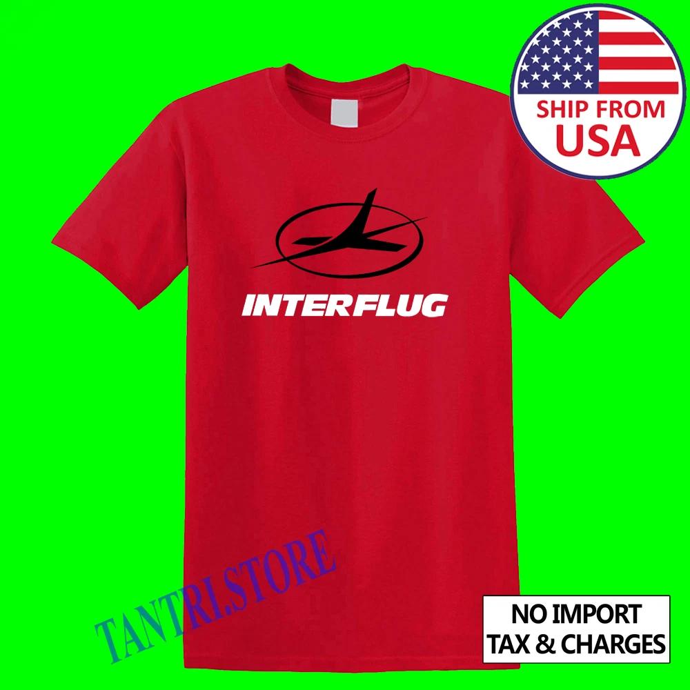 Interflug Airlines Men s Red Size S to 3XL 3XL