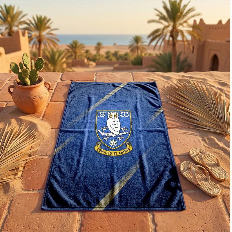 Asciugamano da Spiaggia Tema Sheffield Wednesday Morbido Asciugatura Rapida?Asciugamano Asciutto Per Vacanze Estive Al Mare Nuoto