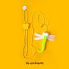 Elastic Cat Feather & Bell Teaser Wand with Hanging Mouse Toy for Boredom Relief