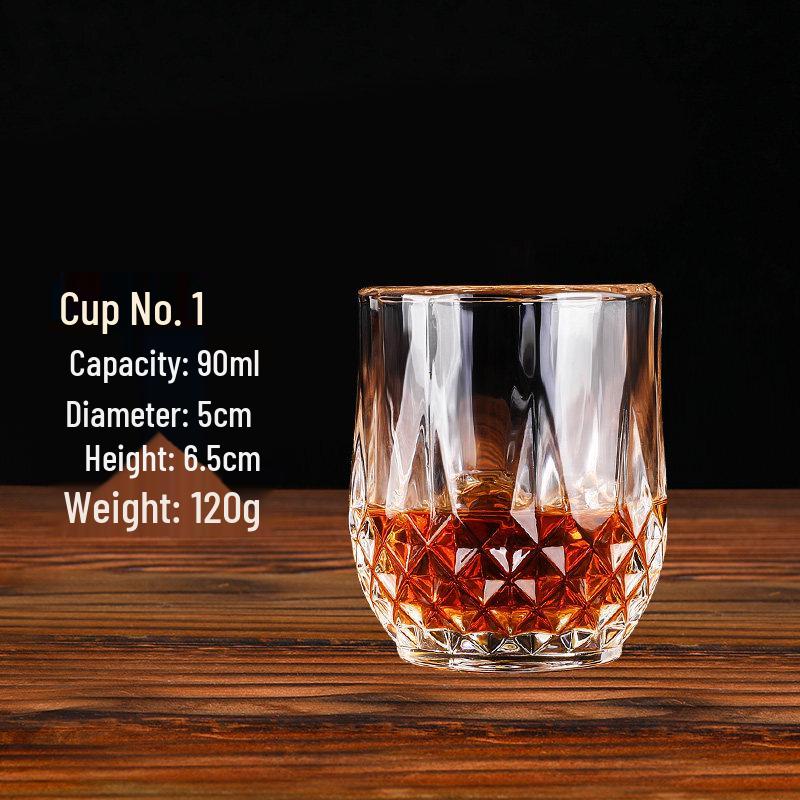 ZISIZ Handmade Transparent Glass Beer Cup