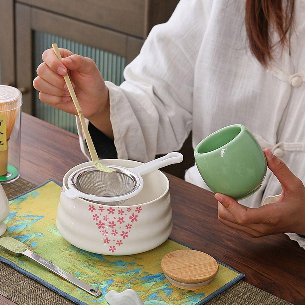 Smooth Tea Salad Soup Bowl Ceramic Green Tea Maker Cup Matcha Bowl  for Tea Set Accessories