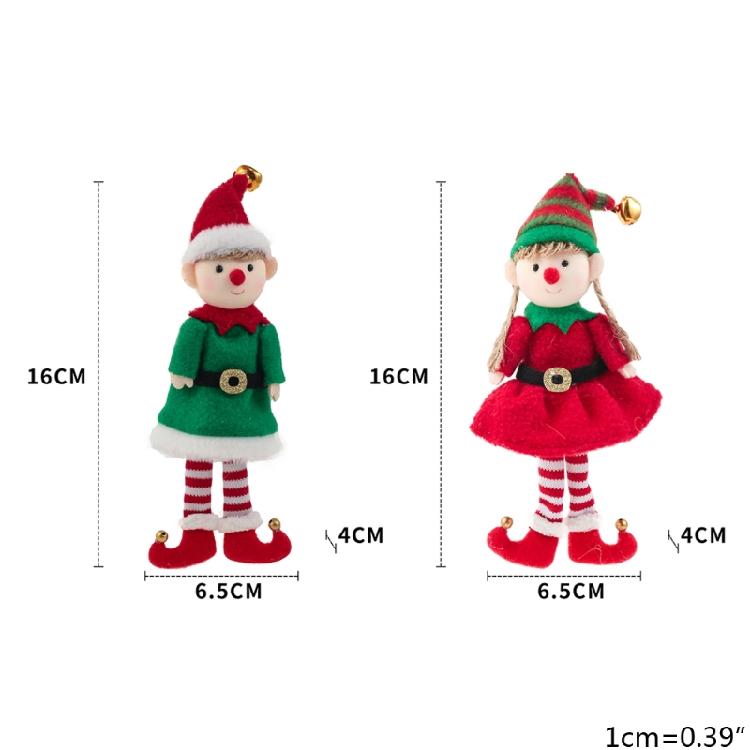 Upgraded Christmas Plush Doll Ornaments Xmas Tree Ornament Dolls Decorative