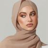 Modal Muslim Women Bonnet Plain Chiffon Hijab Cover Stylish Chiffon Shawl  Islam Inner Scarf