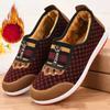 Women's Warm Shoes Nylon Snow Winter Non-slip Thick Warm Mom Cotton Shoes with Velvet Anti Cold Durable Grandma Soft Soled Shoes