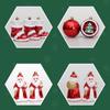 Creative Santa Claus Hanging Ornaments Delicate Waterproof Christmas Ball Painted Christmas Tree Decoration Pendant Wedding